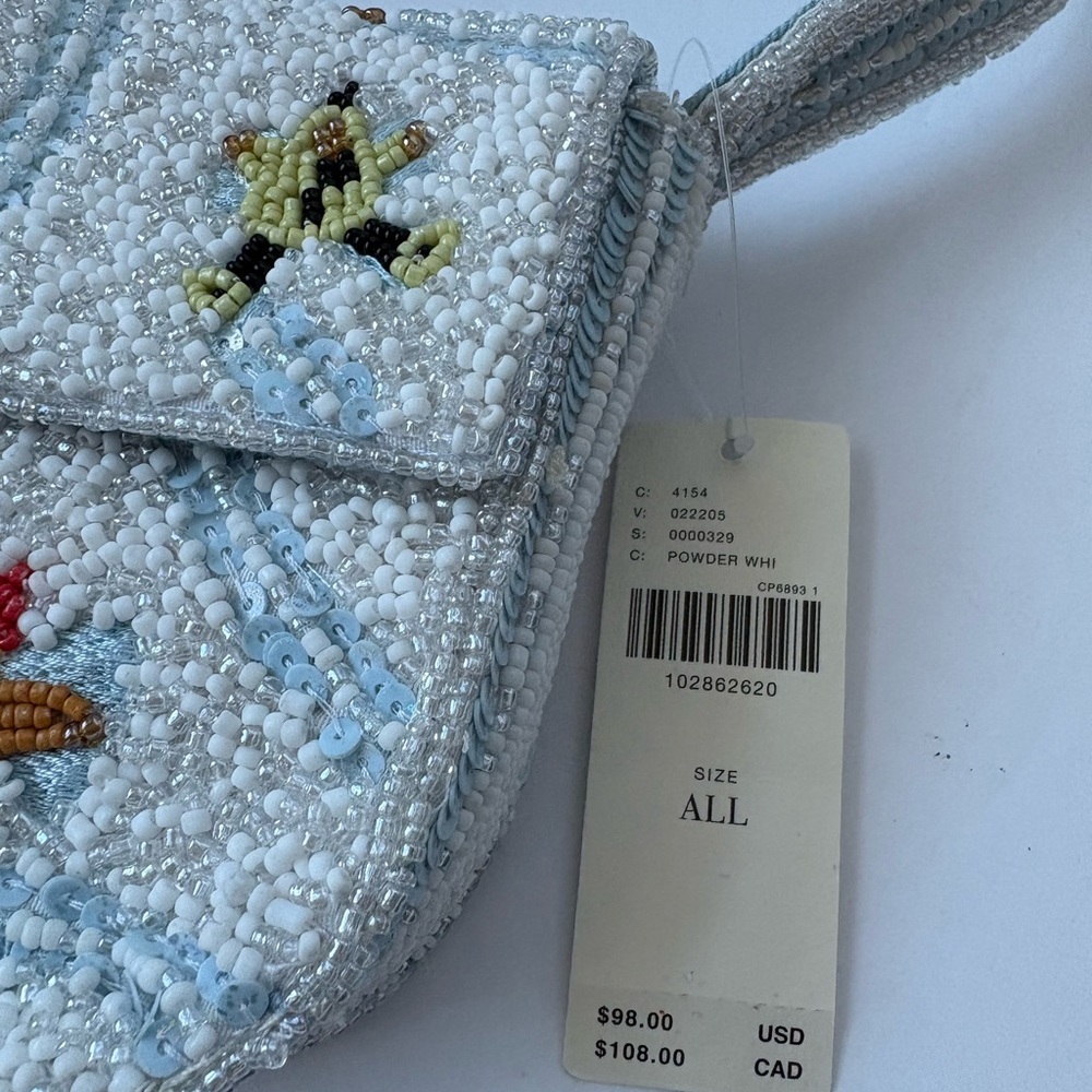 NWT Anthropologie The Fiona Beaded Bag: Winter Icon Edition - Picture 13 of 16